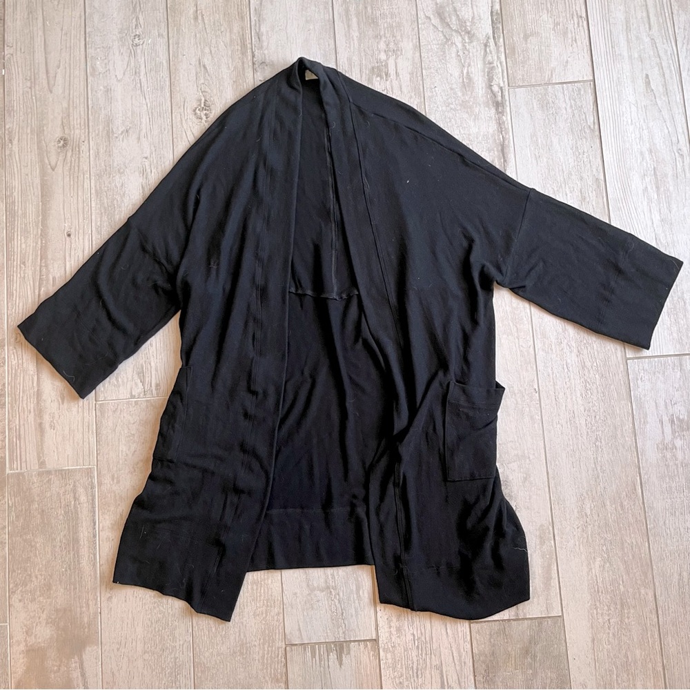 STARKx 3/4 Sleeve Black Knit Cardigan Size Large